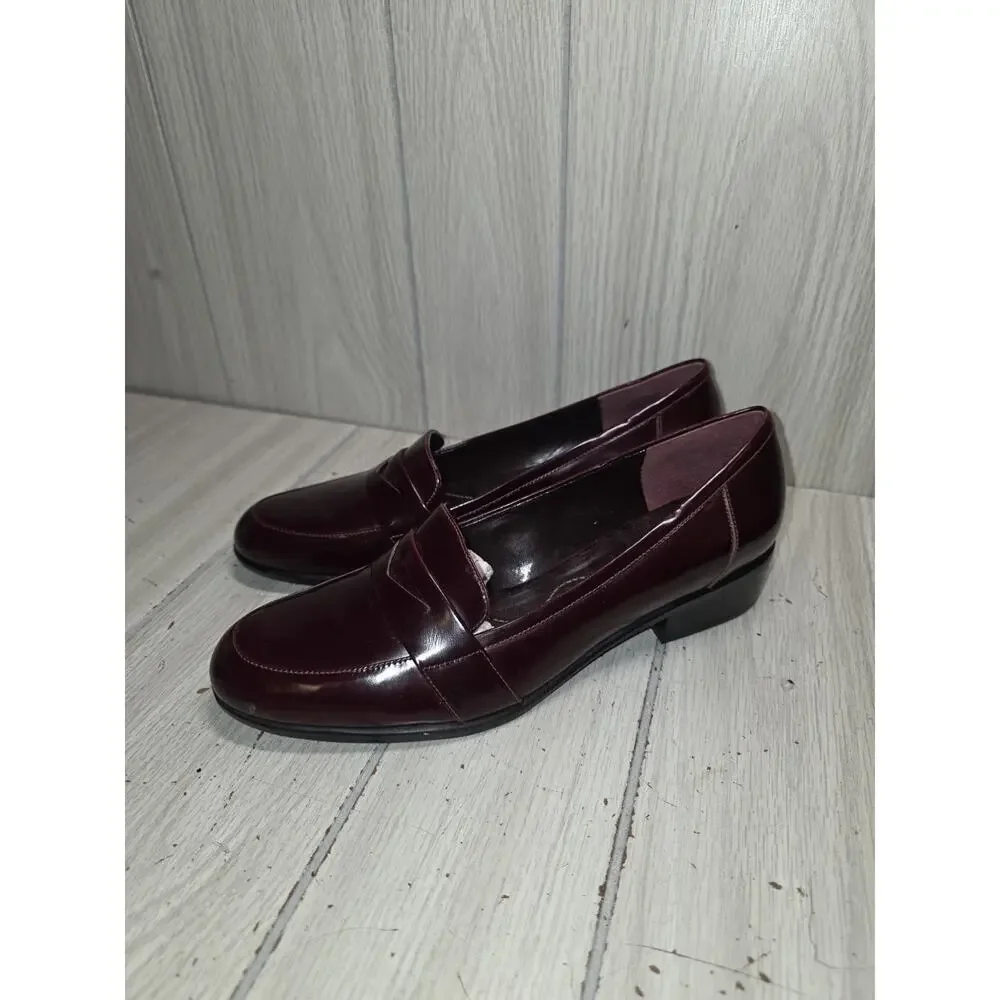 Enzo Angiolini Lafayette Women's Size 9M Brown Leather Loafers Slip On Shoes
